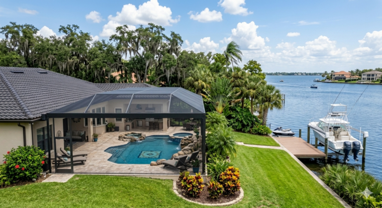 tampa backyard with bay view